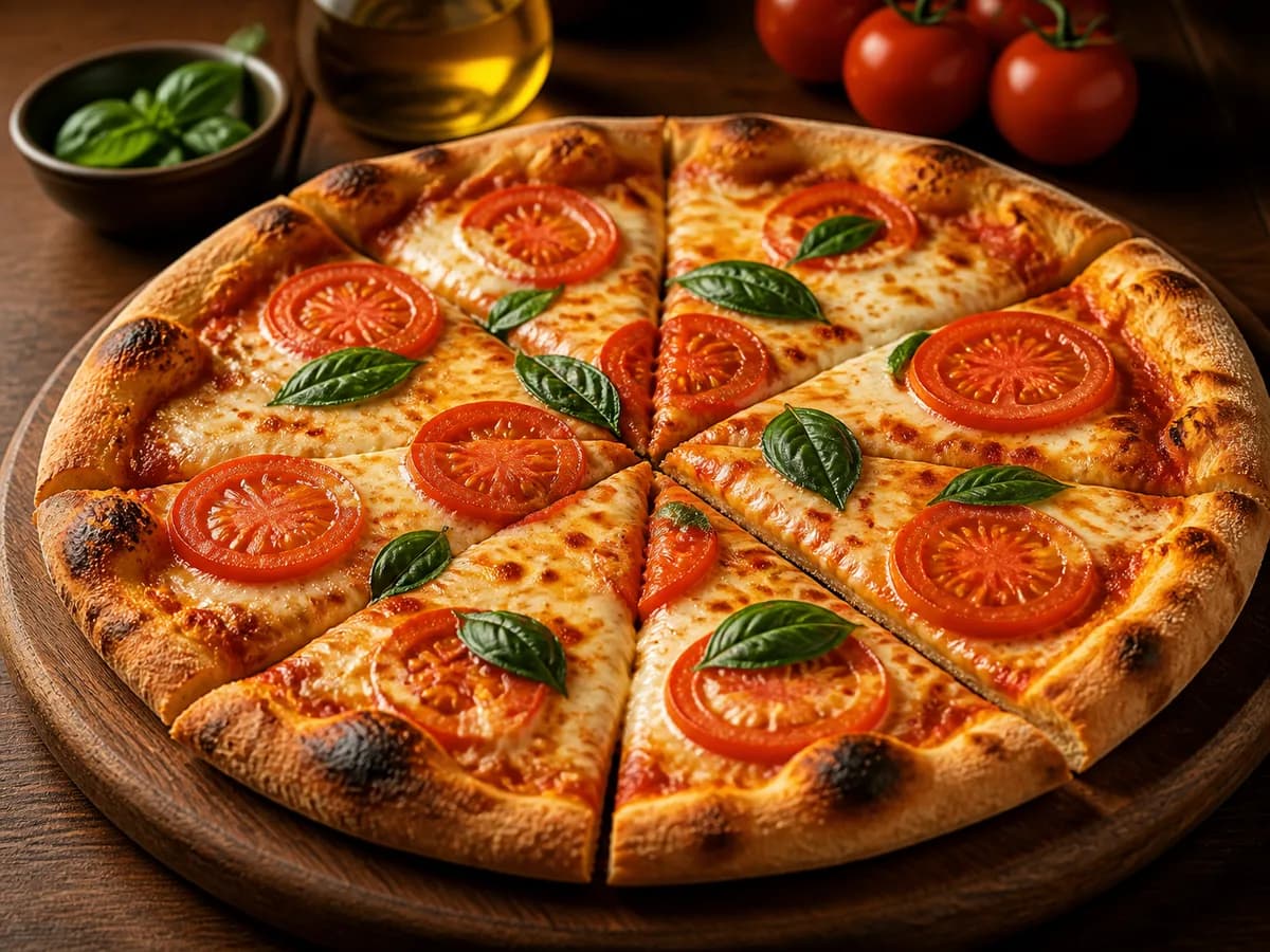 Pizza Margherita at Kesar Garden Rasoi